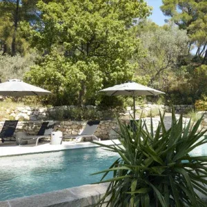 La piscine et transats